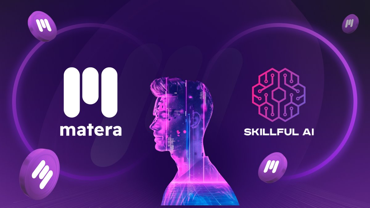 Matera (@materaclub) on Twitter photo Partnership Alert!
Welcome <a href="/SkillfulAI/">Skillful AI</a> to our list of Partners
Skillful AI is an advanced platform that empowers individuals by providing a personalized AI ecosystem.
With this partnership you'll be able to boost your earnings of $MATR Tokens by completing a series of tasks. Partnership Alert!
Welcome <a href="/SkillfulAI/">Skillful AI</a> to our list of Partners
Skillful AI is an advanced platform that empowers individuals by providing a personalized AI ecosystem.
With this partnership you'll be able to boost your earnings of $MATR Tokens by completing a series of tasks.