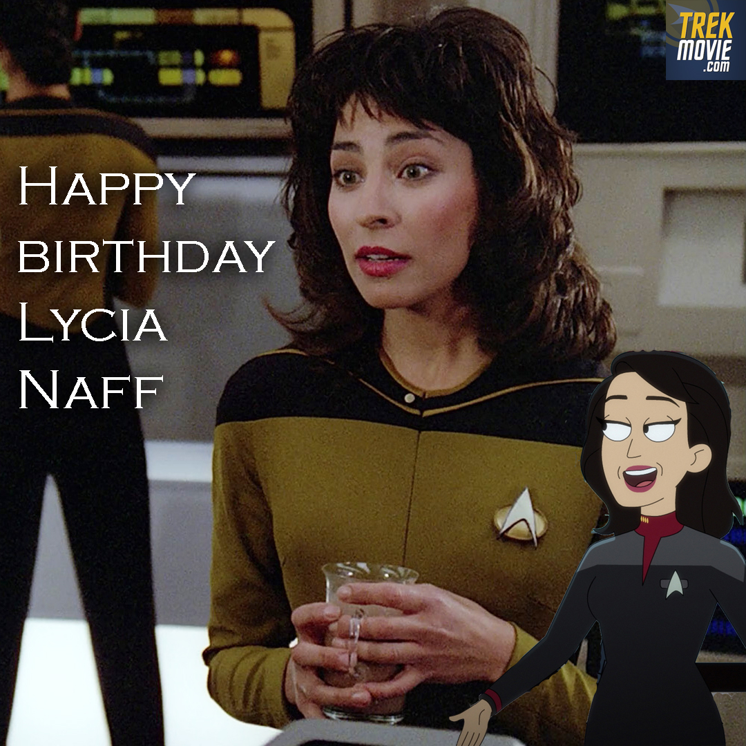Happy birthday to Lycia Naff, who played Ensign Sonya Gomez in two episodes of #StarTrekTNG and CAPTAIN Sonya Gomez (32 years later) on #StarTrekLowerDecks.