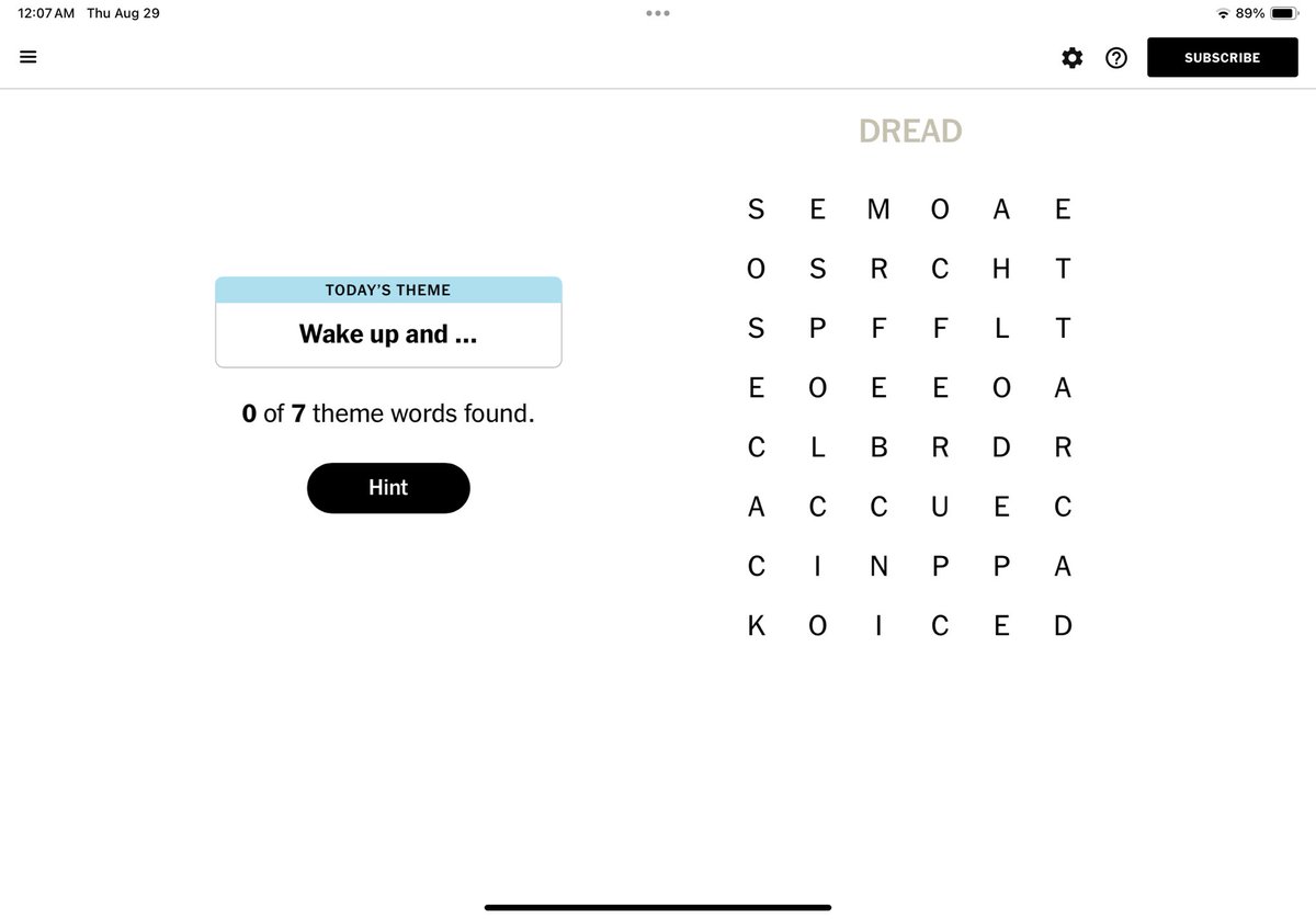 squeek93's tweet image. How is DREAD not a correct answer?