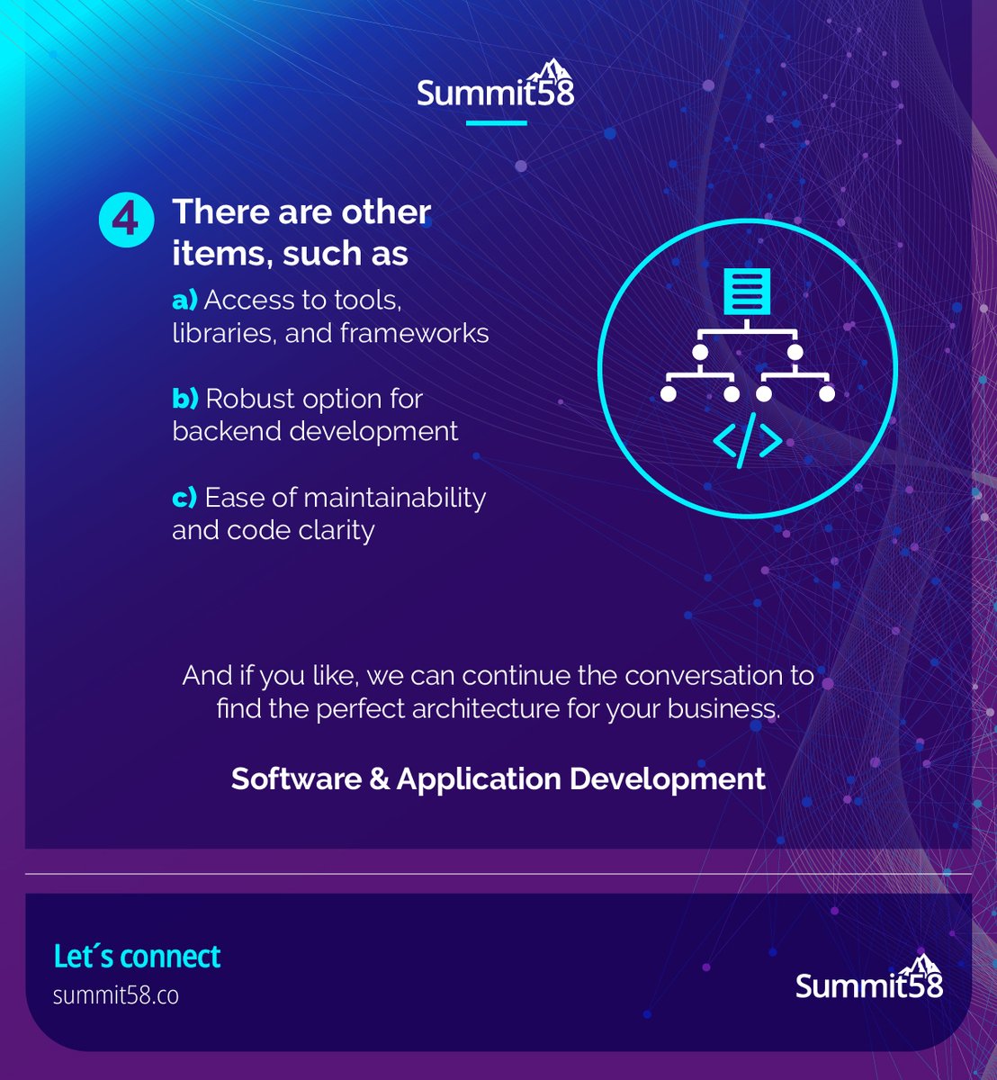 Summit58Summit58

At Summit58, our Java expertise goes beyond coding to build business-driving solutions. Our team is ready to modernize and automate your tools to move your organization forward.
Let's Connect
lnkd.in/gEdsfTjh​

#BusinessSuccess