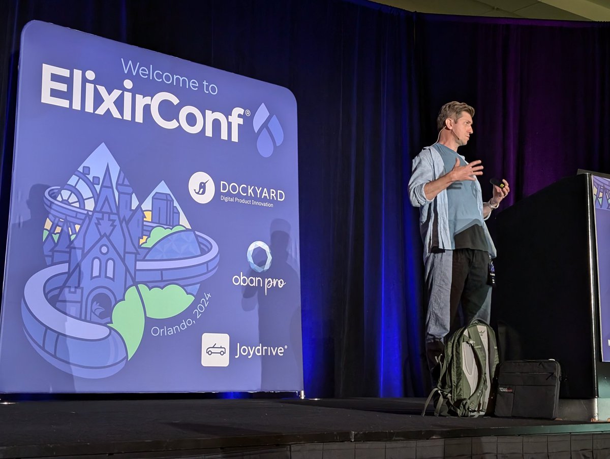 bernheisel's tweet image. The great @sasajuric is live, alive, and expounding upon umbrella Elixir apps. 

#ElixirConf #MyElixirStatus