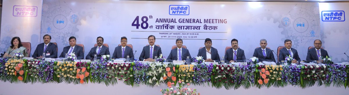 ReepajNews's tweet image. 48th Annual General Meeting of ntpc limited 

#EnergySecurity #SustainableFuture #PoweringProgressResponsibly #NTPC