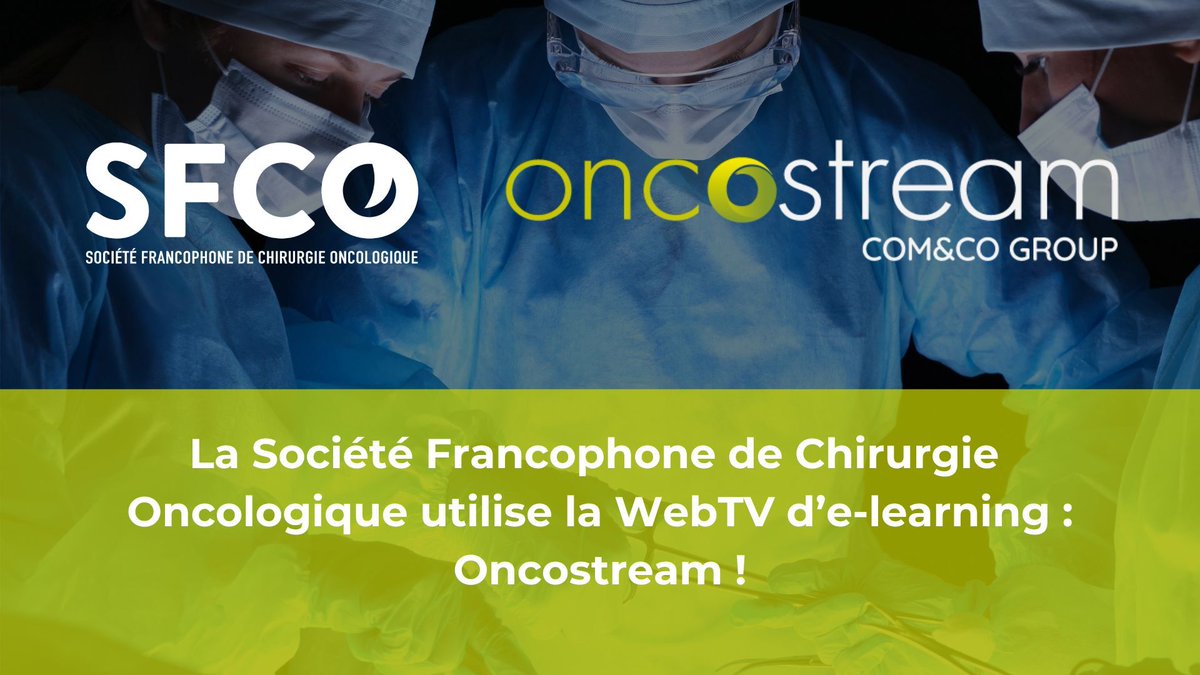 SFCO (@sfconco) on Twitter photo 💻 La Société Francophone de Chirurgie Oncologique utilise la WebTV d’e-learning : <a href="/Oncostream/">Oncostream</a> !
Accédez à tous nous webinars & vidéos: il vous suffit de créer un compte gratuitement ⏩ swll.to/SFCO-webinars
#oncologie #cancerologie #chirurgie 💻 La Société Francophone de Chirurgie Oncologique utilise la WebTV d’e-learning : <a href="/Oncostream/">Oncostream</a> !
Accédez à tous nous webinars & vidéos: il vous suffit de créer un compte gratuitement ⏩ swll.to/SFCO-webinars
#oncologie #cancerologie #chirurgie