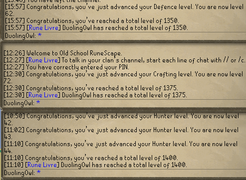 otavioarbs's tweet photo. Played like 10 days in the last 8 months... can't complain. 70 base melee / 75wc / 75 craft /1340->1400 ttl @otaviorbs #noobscape #osrs https://t.co/Kace6zaDvv