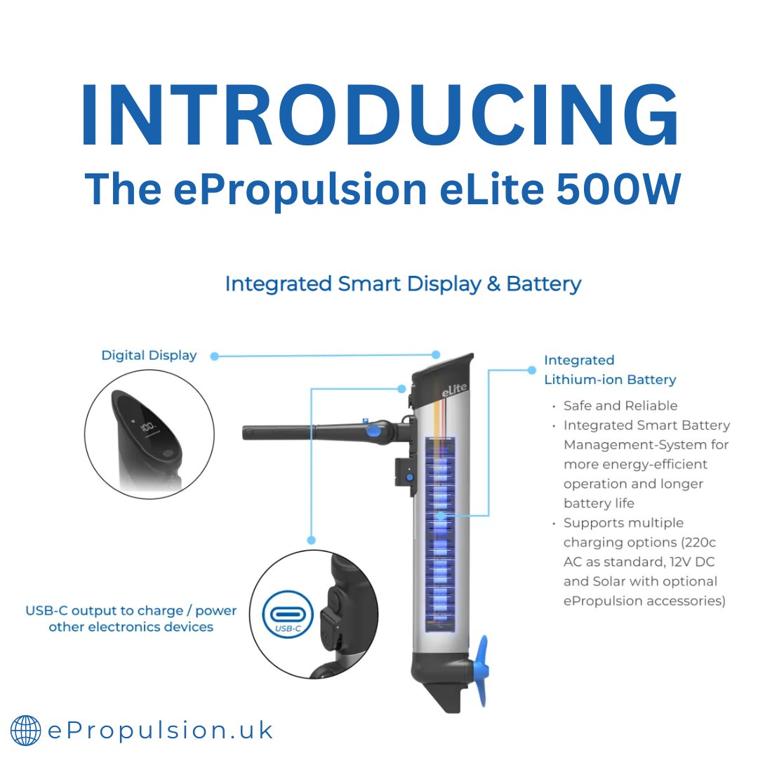 We are delighted to be able to introduce the NEW <a href="/epropulsion/">Seung-Hyun Kong</a> eLite 500W.

Despite its compact size, this latest addition to the ePropulsion lineup delivers a significant punch with abundant torque tailored for small boats.