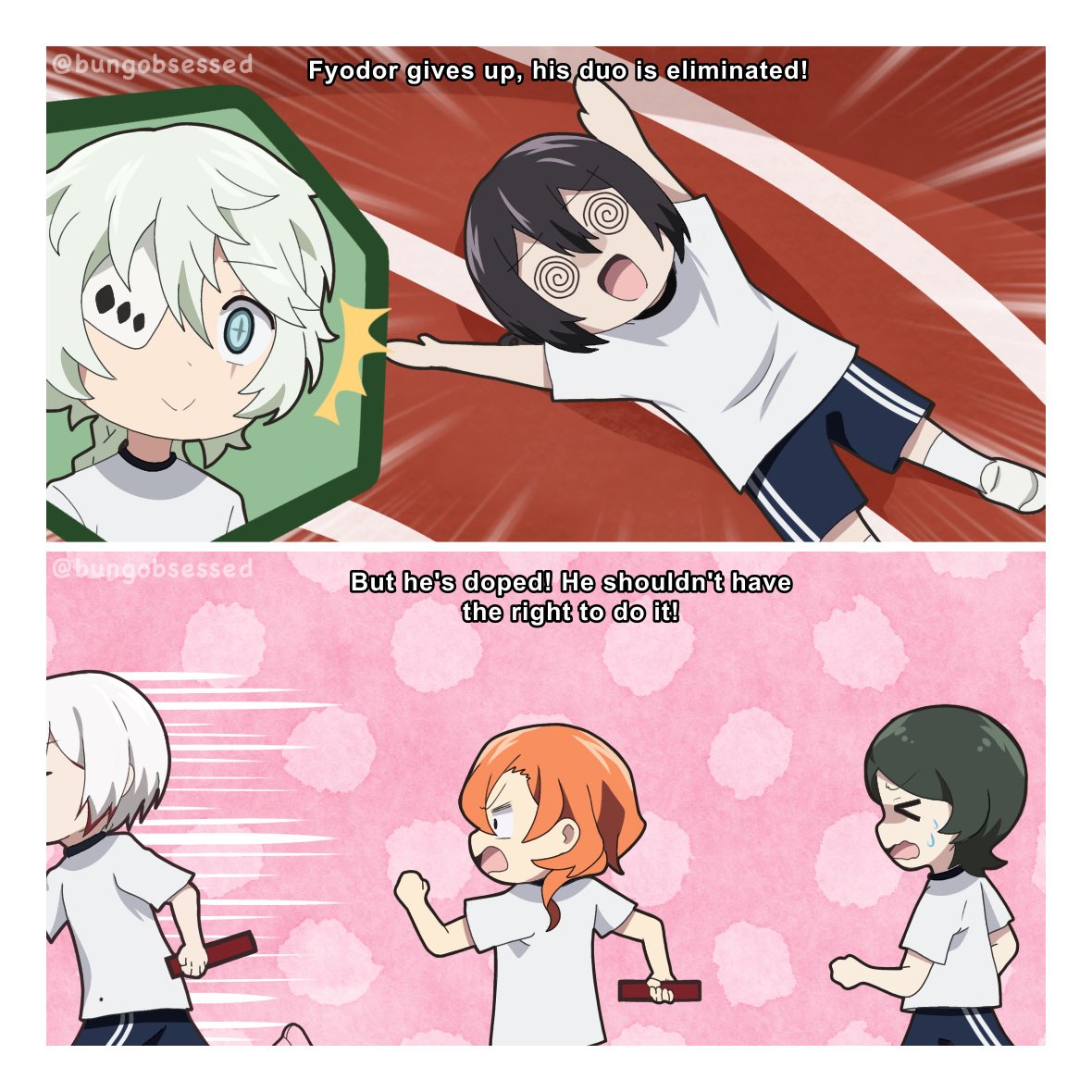bungobsessed's tweet photo. "Ily" while Nikolai didn't make Fyodor feel guilty or blame him for causing his elimination in the first place…
#bsd #bsdtwt #fyolai https://t.co/zDY0NxaUJN