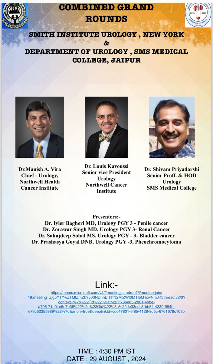 A historical moment when probably for the first time a combined teaching class of two different countries happening . Two  cases will be presented by our department and two cases from their side with Urooncology as the theme
