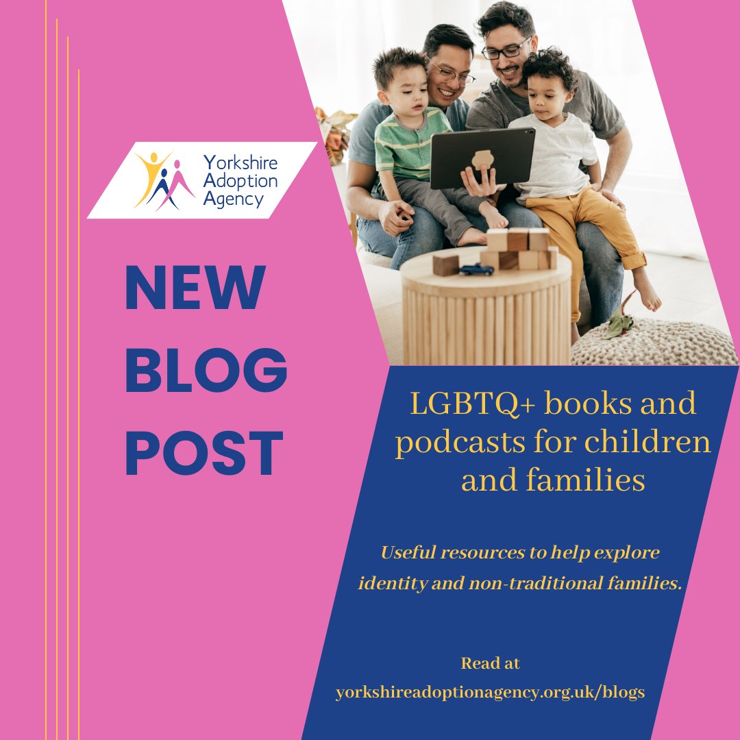 Y_Adopt's tweet image. As part of our #AdoptWithPride campaign, check out our latest blog, supporting children and families to explore identity and non-traditional families. LGBTQ+ Friendly Books and Podcasts for Children and Families | Yorkshire Adoption Agency
#RepresentationMatters #LGBTQFamilies