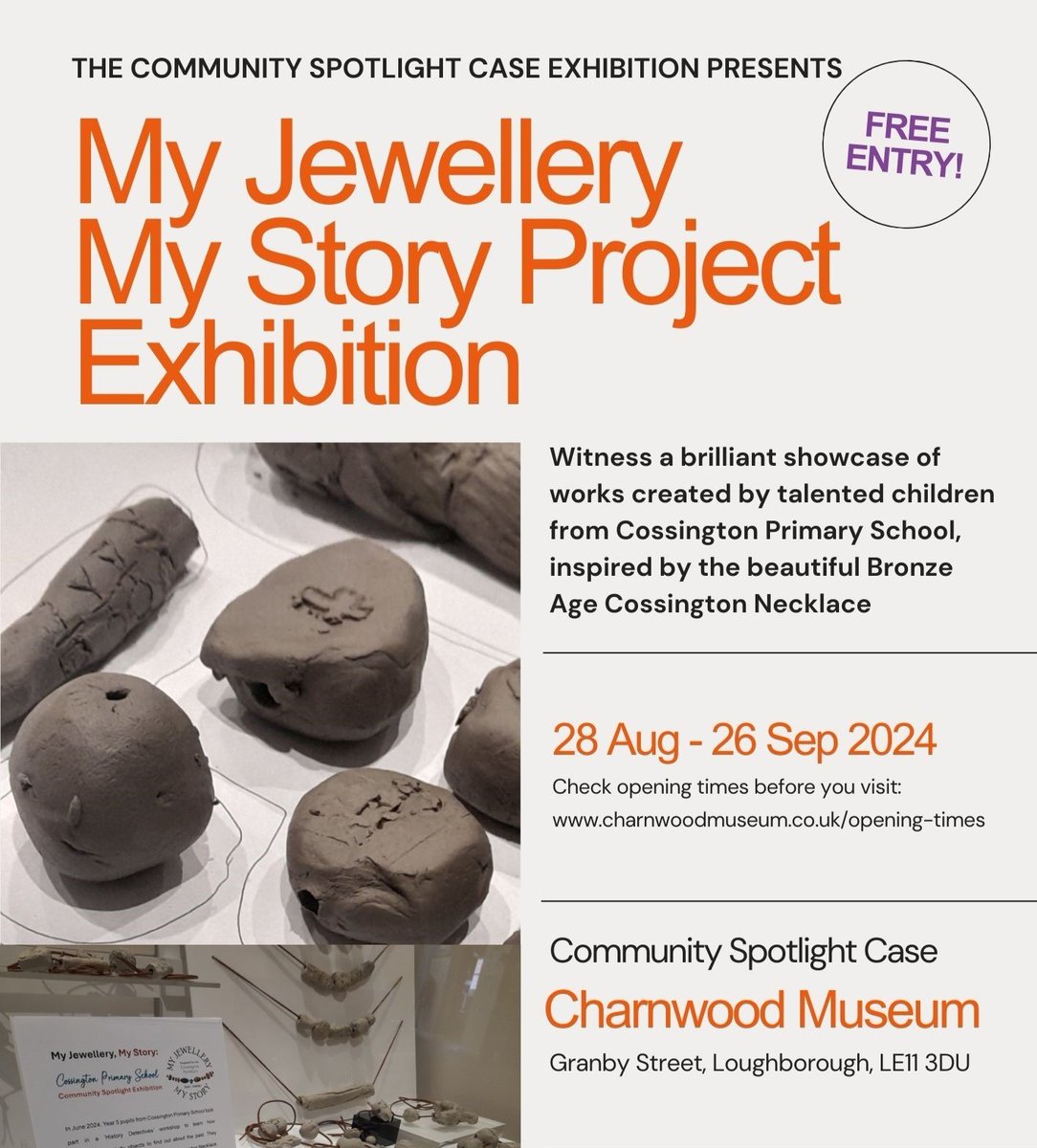 Culture Leicestershire (@cultureleics) on Twitter photo Come see the amazing necklaces & decorated stones created by pupils from Cossington Primary! Inspired by the ancient Cossington Necklace, these young artists have crafted pieces that reflect their personalities and heritage.
<a href="/CharnwoodMuseum/">Charnwood Museum</a>.
ow.ly/ff2g50T8IRY
#LetsCreate Come see the amazing necklaces & decorated stones created by pupils from Cossington Primary! Inspired by the ancient Cossington Necklace, these young artists have crafted pieces that reflect their personalities and heritage.
<a href="/CharnwoodMuseum/">Charnwood Museum</a>.
ow.ly/ff2g50T8IRY
#LetsCreate
