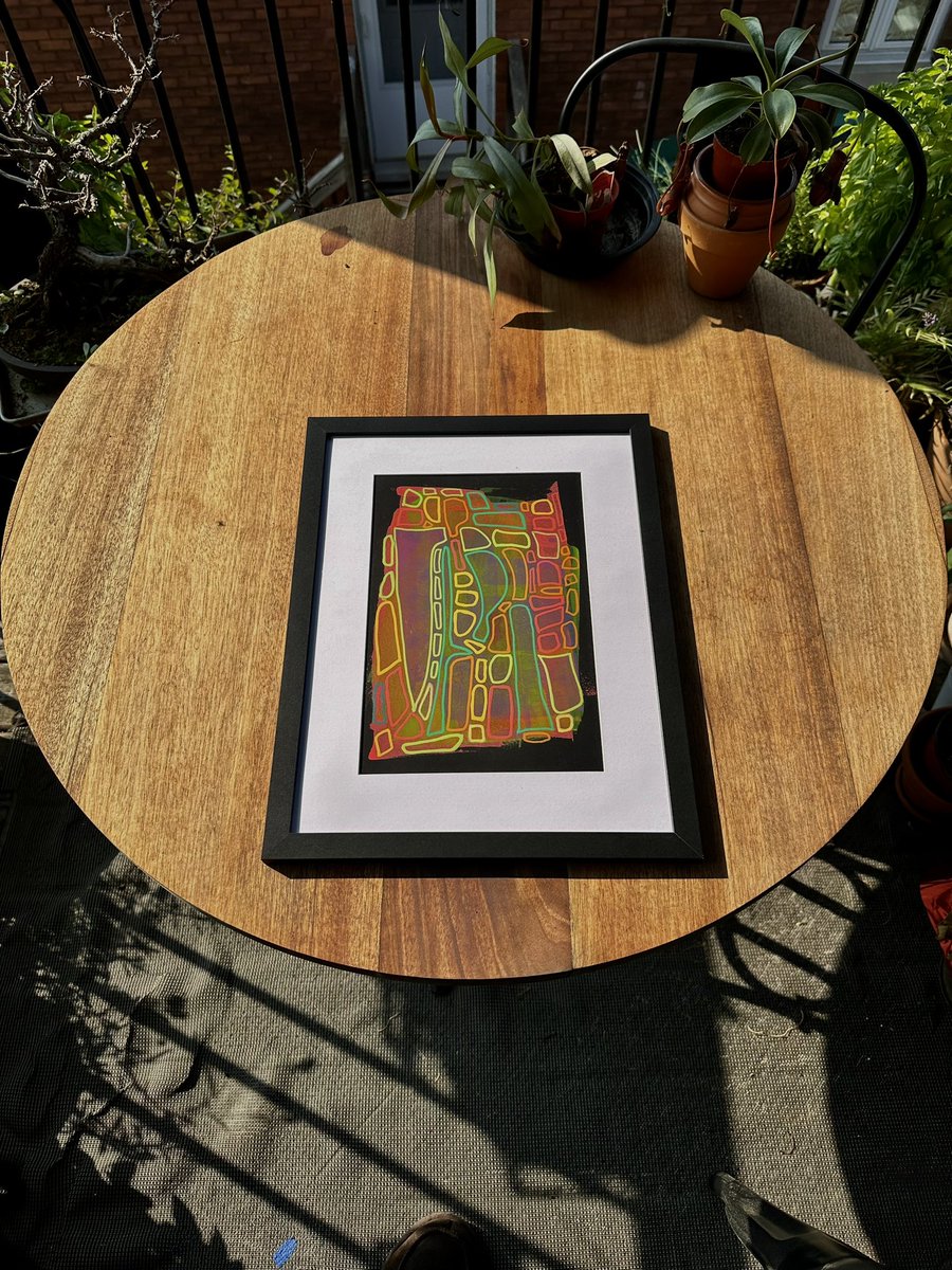 LePtitLoup's tweet photo. Hello, No.9 from the Summer Porch series, acrylic on Fontaine 140lbs cold-pressed black paper in a 12x16in frame.
#ottawaartist #ottart #ottarts #artgallerytoronto #artgallerytokyo #abstraktart #canadianartist🇨🇦 #現代美術 #613art #613artist
#アートギャラリー
#カナダの芸術家だ https://t.co/judeKYbPLV