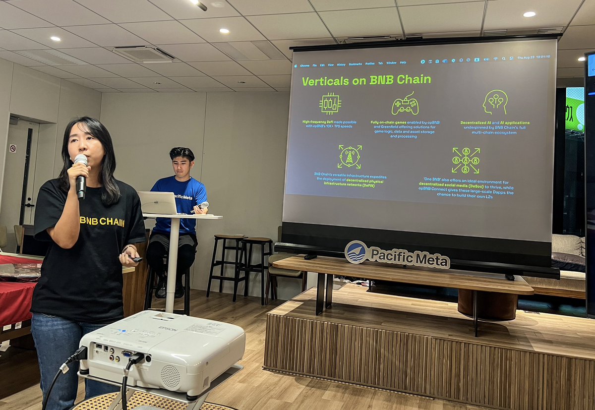 nsuite_en's tweet image. Tonight we welcomed @BNBChain&apos;s participation at our @WebX_Asia side event at @PacificMeta. They have some strong infra at hand for GameFi projects to thrive 💡