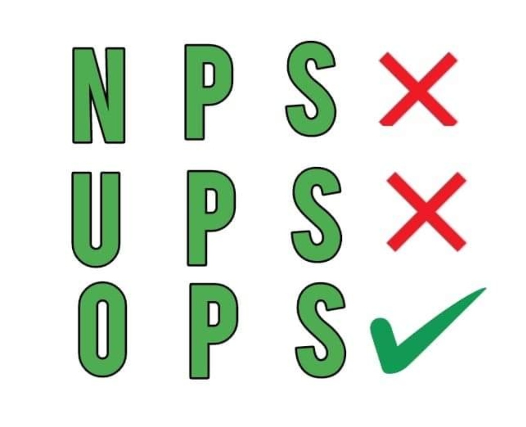 आओ साथ चलें,
OPS की बात करें..... 

#NoNPS_NoUPS_OnlyOPS