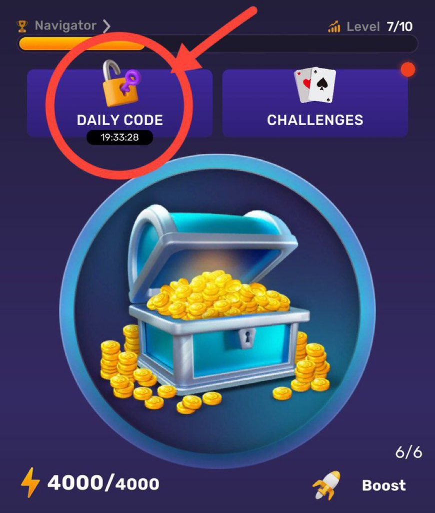 Mila__fx's tweet photo. 🚨TREASURE TAPPER by GALA GAMES🚨
29TH AUG
💰Claim Daily 1,000,000 coins
- Treasure Tapper Cipher Code:
- Today Code " DeFi "
D ➖ ⚪ ⚪
E ⚪
F ⚪ ⚪ ➖ ⚪
I ⚪ ⚪
https://t.co/HwJ1YPkWTq
RT 🔄+Follow
#tappercode #treasure https://t.co/kkwy3qGvw2