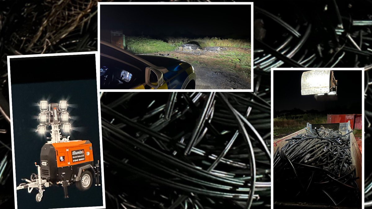PC Hutch Hutchings (@hutch472) on Twitter photo Went looking for a #stolen lighting tower (as pictured below) late last night following a phone call. No tower but located a lot of stolen <a href="/bt_uk/">BT</a> cable. All recovered with the help of <a href="/CrouchRecovery/">Crouch Recovery</a> and their associated contractors. <a href="/NorPolRural/">NorPol Rural Crime Team</a> #cabletheft <a href="/NorthantsPolice/">Northants Police</a> Went looking for a #stolen lighting tower (as pictured below) late last night following a phone call. No tower but located a lot of stolen <a href="/bt_uk/">BT</a> cable. All recovered with the help of <a href="/CrouchRecovery/">Crouch Recovery</a> and their associated contractors. <a href="/NorPolRural/">NorPol Rural Crime Team</a> #cabletheft <a href="/NorthantsPolice/">Northants Police</a>