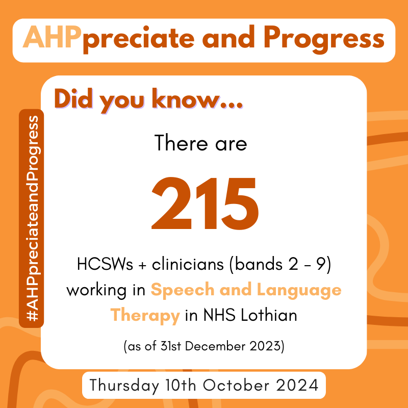 Did you know...

See more about the event here: staff.nhslothian.scot/ahp/ahppreciat…
Sign up here: forms.office.com/e/mHHv7jEZHv

#AHPpreciateAndProgress #AHPpAndP24