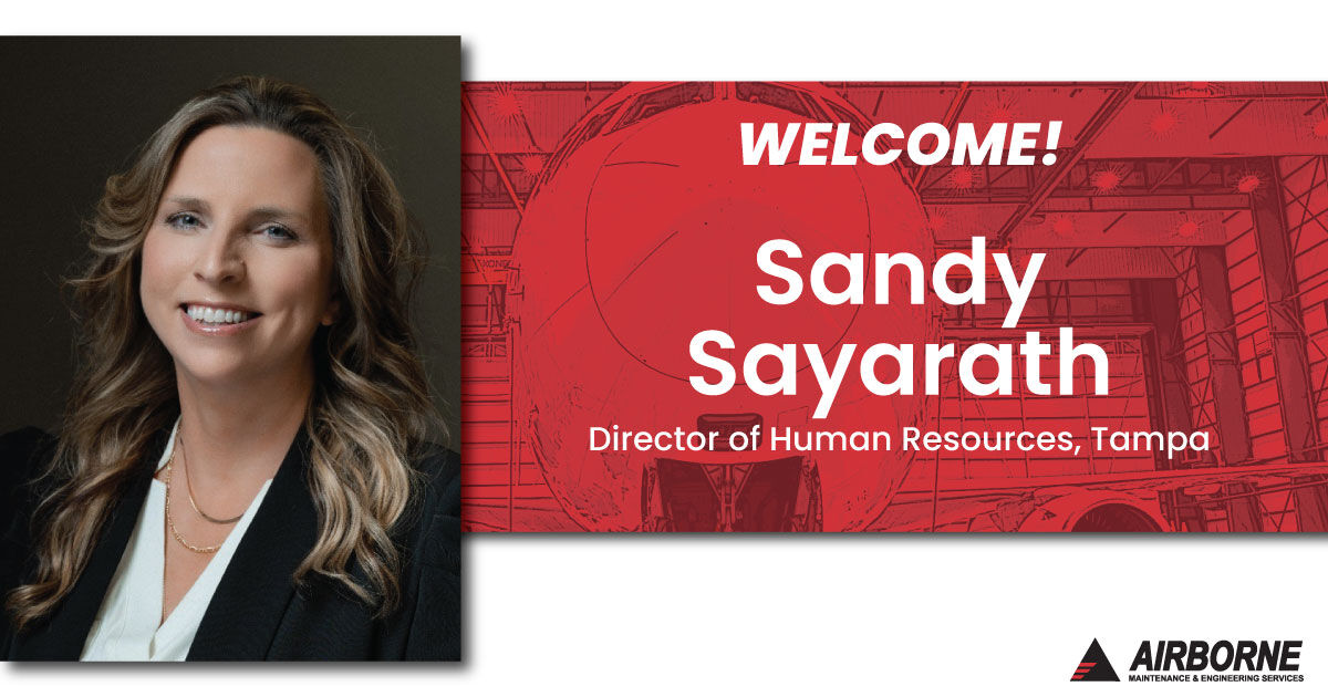 Sandy Sayarath has joined Airborne as our Director of Human Resources at our Tampa, Florida, facility. She brings 15 years of experience to the role. Join us in giving her a warm welcome!

#HumanResources #Aviation