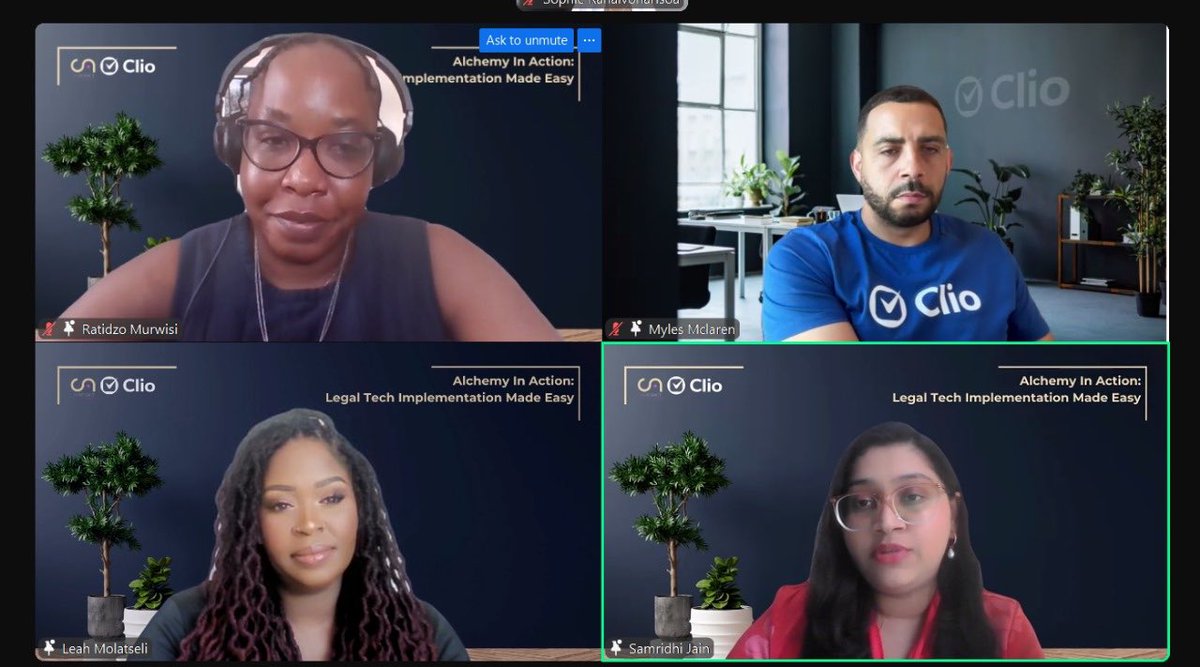 ContractAlc's tweet photo. Thank you to everyone who joined us today for the Alchemy In Action webinar: Legal Tech Implémentation Made Easy.

👊🏽

See you next time!

Thank you to @goclio for sponsoring us!

@Rati_Murwisi @leahmolatseli @samridhi
#legalops #legaltech https://t.co/fbnHxrSXKT