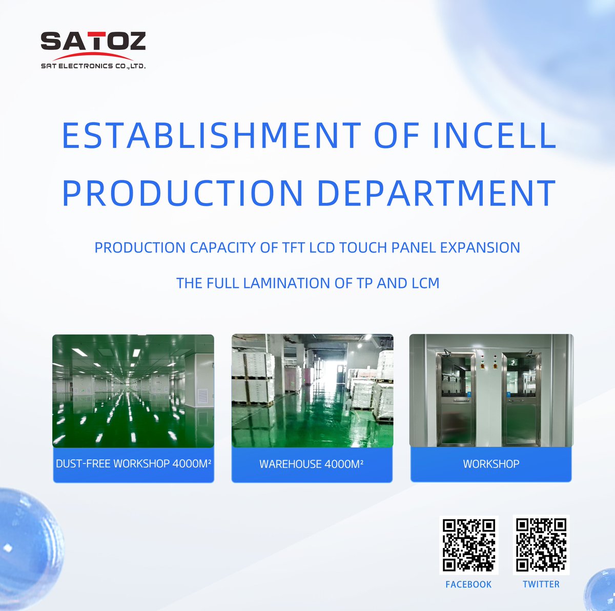 SATOZ1234's tweet image. #incell #touchpanel #LCM #factory 
🚀🚀🚀Thrilled to announce the launch of our new incell production line

Available in 9.21, 10.95, 11.6, and 15.6-inch sizes🥳🥳🥳

Elevating quality and innovation to the next level🔥🔥🔥

Stay tuned 💥💥💥