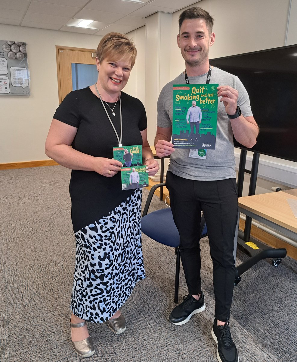 JoCorneyDWP's tweet image. Lovely to welcome Scott from City of York Health Trainers who talked to our work coaches about the free health &amp;amp; wellbeing one-to-one support and guidance they offer. He specifically spoke about their Stop Smoking support. Great service for us to promote! #DWProud #NEYH #YorkJCP