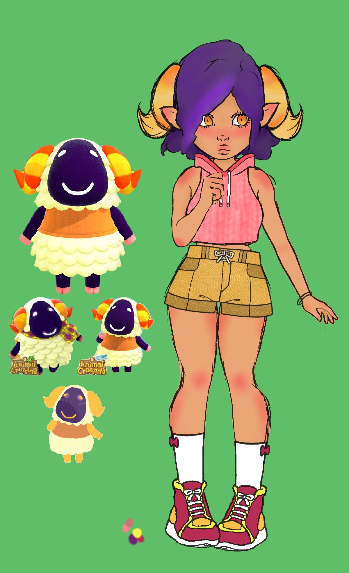 💜 Vesta fanart 💜 #AnimalCrossing #vesta #humanversion #humandesign #horns https://t.co/cOrh3CwMNW