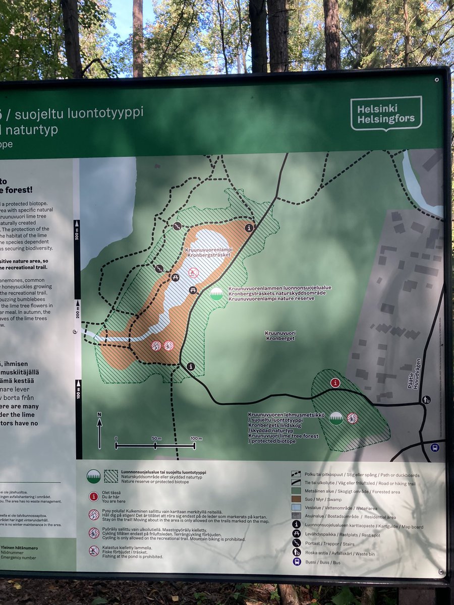 TLaunio's tweet image. Menkää helsinkiläiset ihmiset Kruunuvuorenlammelle. @HelsinkiKymp ja Stara laittaneet reitit ja taukopaikat vimosen päälle, liikut sitten jalan, kärryllä, tuolilla tai fillarilla🤌🏻 #lähiöluonto