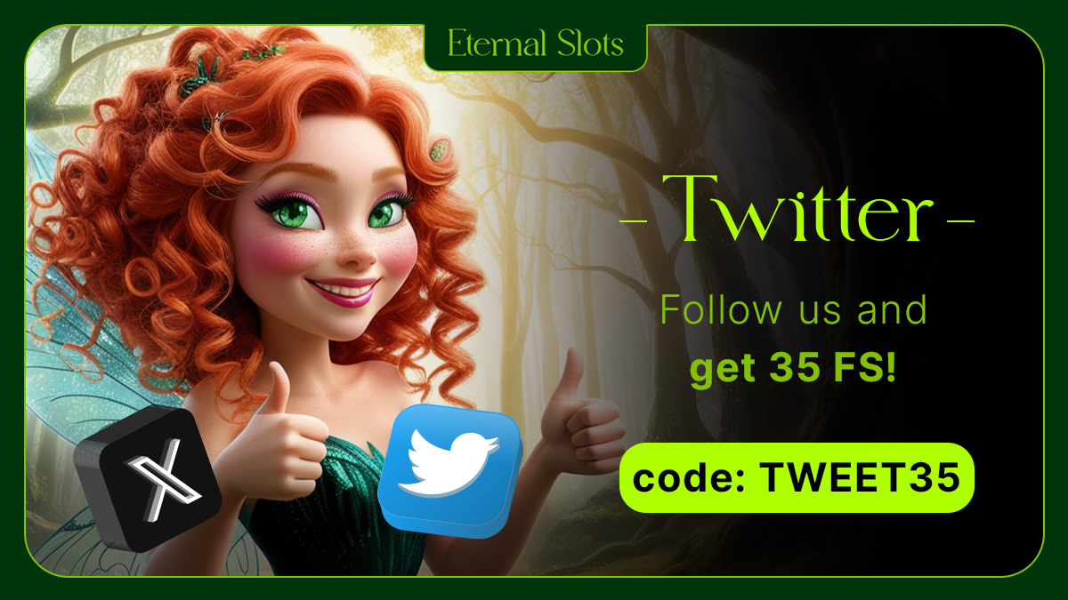 We are excited to announce that we have another magical place to share special moments with you!
Follow us to explore spellbinding content and uncover mystical offers that await you on our Twitter. We're giving you 35 free spins as a token of our appreciation. Use code: TWEET35