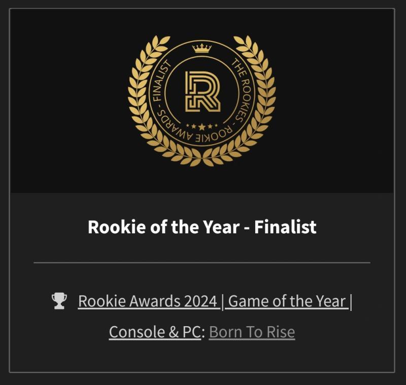 Encantada de anunciar que el juego donde participé recientemente, Born To Rise ¡ha sido finalista en RookieAwards y nominado en GamesCom Latam!

Es increíble lo lejos que ha llegado y me alegro muchísimo por las oportunidades que estos logros abren a mis compañeros de desarrollo.