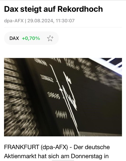 Leseerlaubnis's tweet image. Die #Wirtschaftspolitik von Habeck hat dazu geführt: 

DAX auf Rekordhöhe. 

Energiewende viel schneller als unter Merkel.

Enorm viele Firmen starten den Turbo durch.

Mehr Menschen in Arbeit als je zuvor. 

Das ist ein hervorragendes Ergebnis für #Habeck!