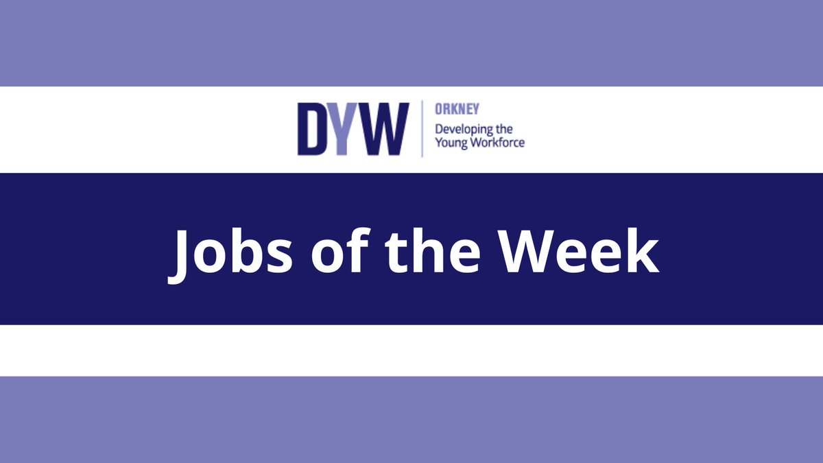 Jobs of the Week are live.

This week's features come from Aurora, Argo's Bakery, Streamline, Orkney Islands Council, NOV, and more.

For full details, visit our website: dyworkney.co.uk/latest_news/jo…

#DYWOrkJobs