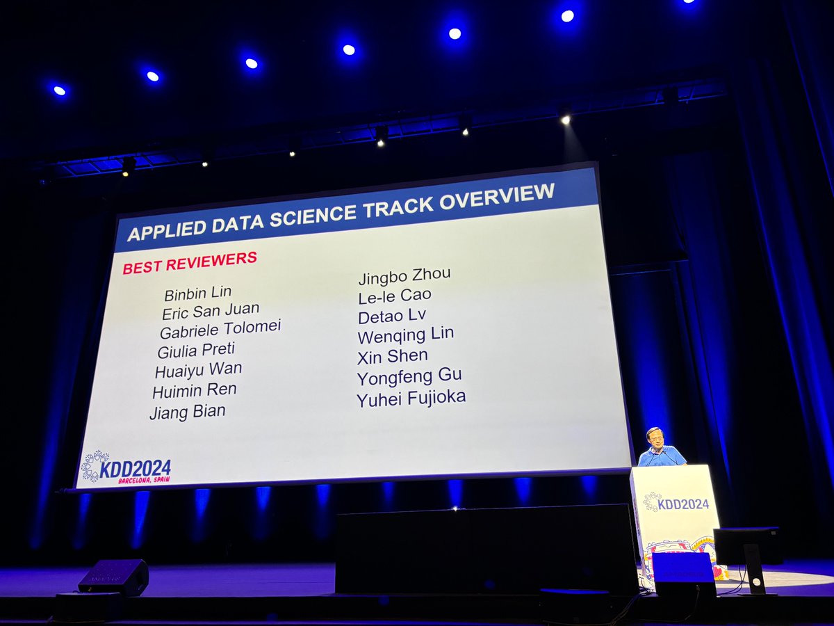 SIGKDD 2025 (@kdd_news) on Twitter photo Thanks to all the reviewers and area chairs of #KDD2024! Your service contributes in making the quality of KDD papers outstanding! 
A special mention to the best reviewers of the Research and ADS tracks! 🏆 Thanks to all the reviewers and area chairs of #KDD2024! Your service contributes in making the quality of KDD papers outstanding! 
A special mention to the best reviewers of the Research and ADS tracks! 🏆