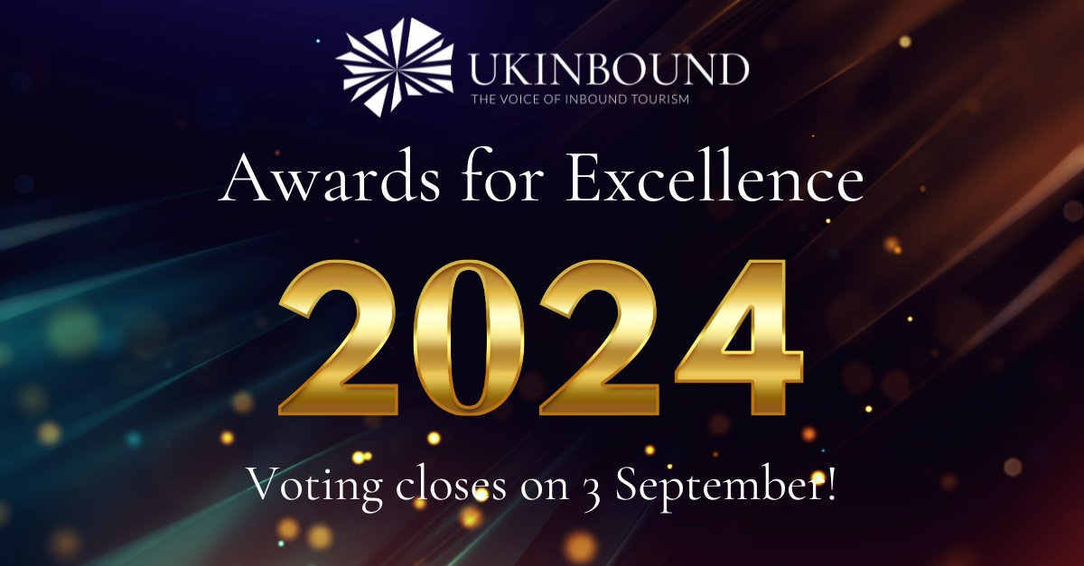 Members, vote now in the UKinbound Awards for Excellence 2024! Voting closes at 12pm on Tue 3 Sept. Don’t miss out on recognising the best in the industry.

Vote here: bit.ly/4dahrH4

#UKiCon24 #UKiAwards24