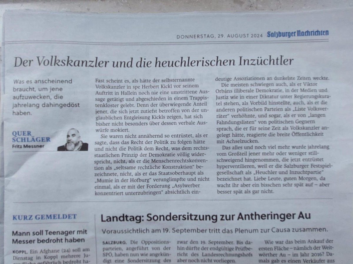 Der Volkskanzler als Kulturbanause