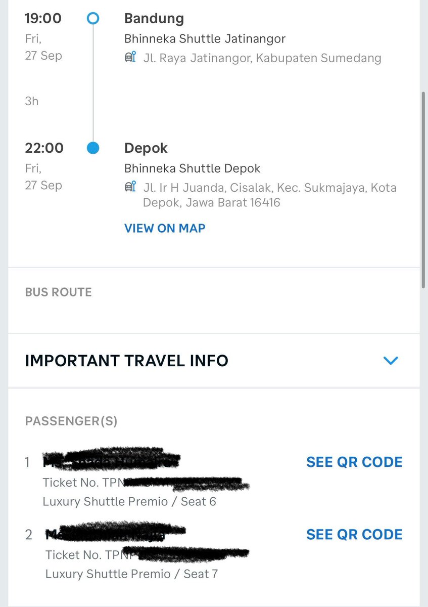 hymkasa's tweet image. guys aku jual rugi 2 tiket travel jatinangor - depok jam 7 malem tanggal 27 September. Harga asli 130 bisa diliat di e commerce, aku jual 90 aja yuk 🥹🙏🏻

Dijual karena salah tanggaall ya Allah mana bsk mau balik (maaf curhat anak rantau)