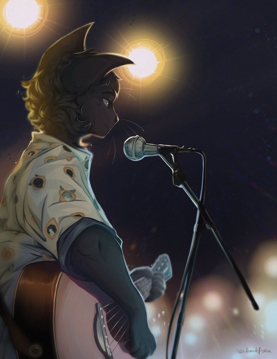 rouleaudefraise's tweet image. I recently attended Soltwine's concert and decided to draw him as a cat (like what else I can do lol)