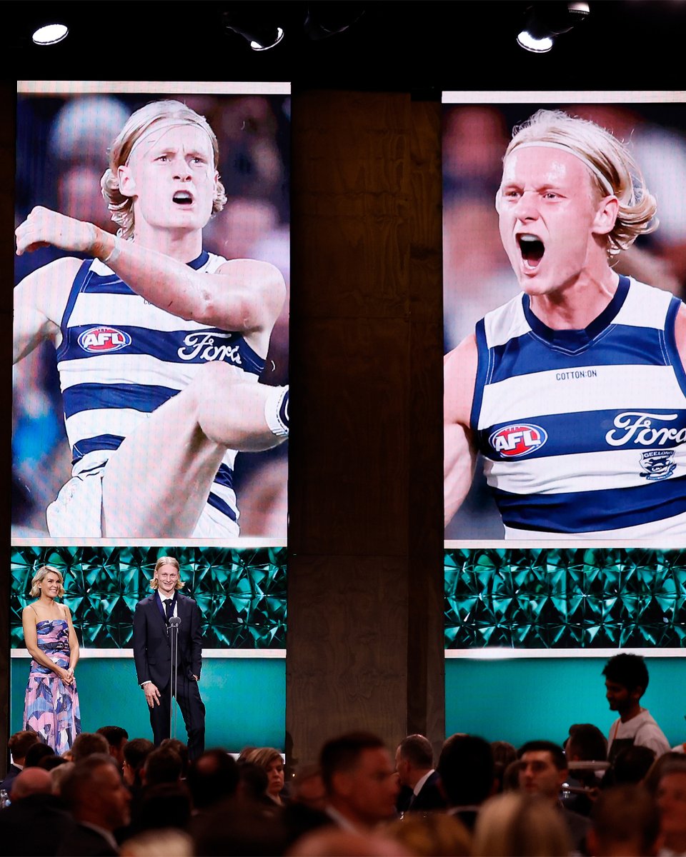 Ollie Dempsey, your 2024 Telstra Rising Star ⭐️🏅 #WeAreGeelong