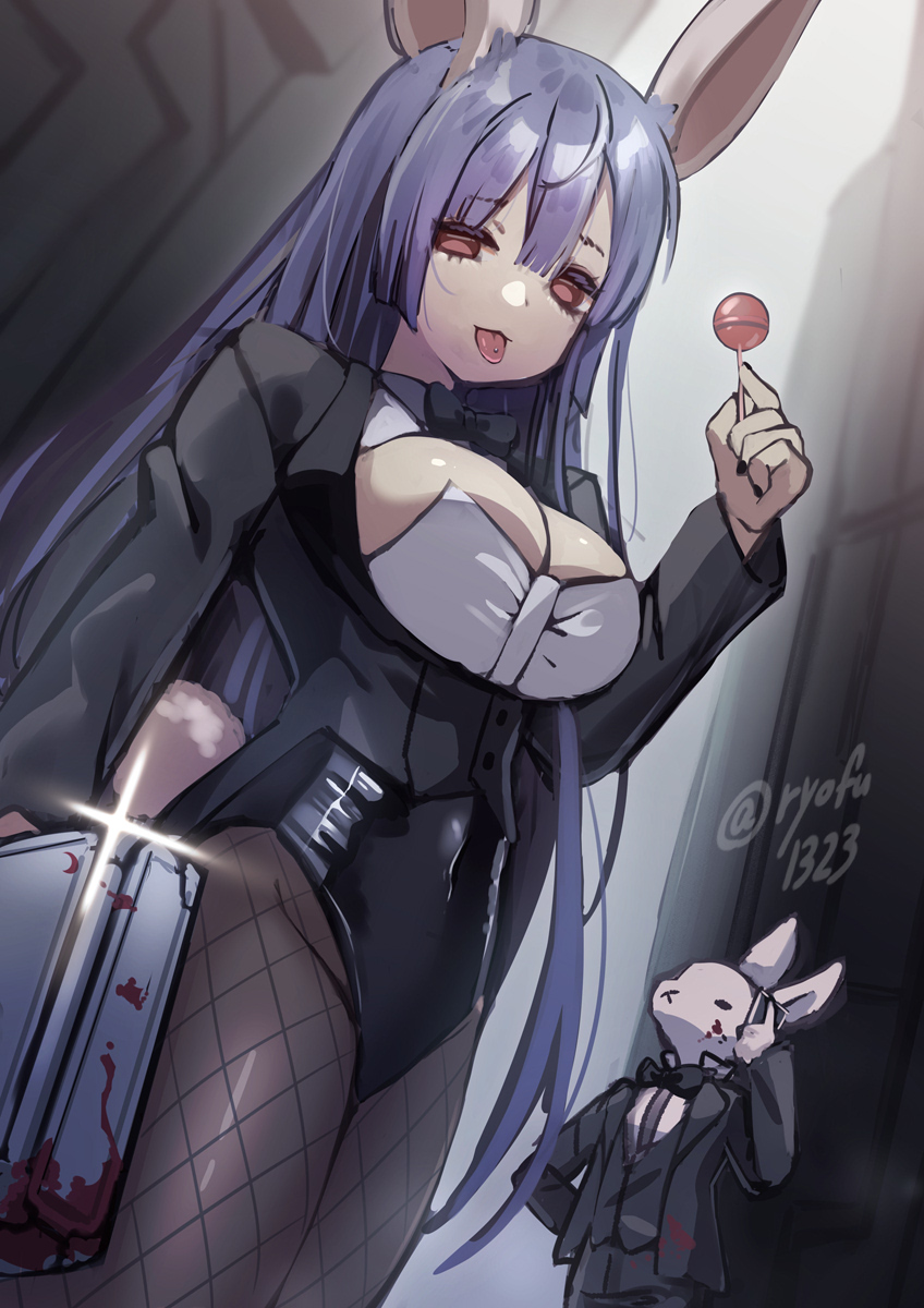 「兎マフィアのドン・バニー #オリジナル #OC」|りょふ彦@絵仕事募集中のイラスト