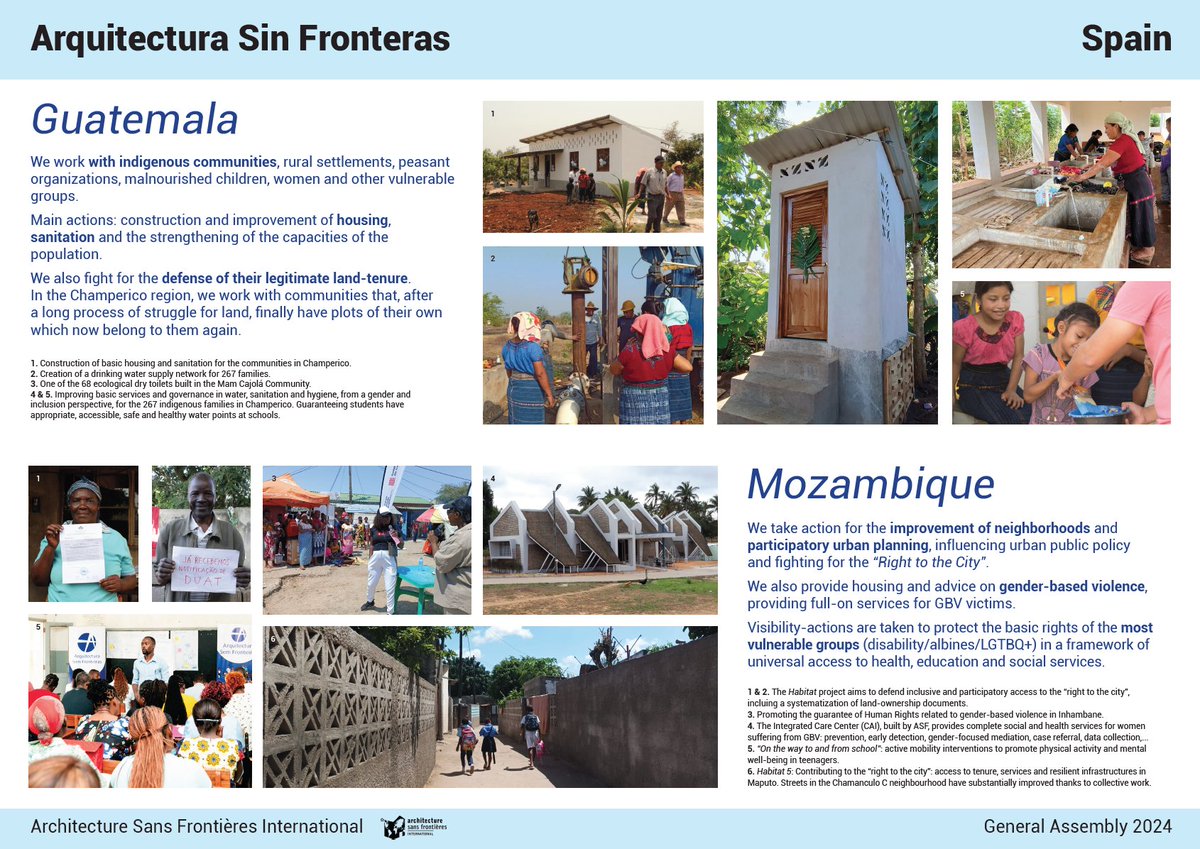 🇨🇿 Prague, here we go...! ✈️

🌎 On the way to the @asfinternational General Assembly hosted by our Czech colleagues: @architektibezhranic

➡️➡️ Here are the projects we will be sharing with the other ASF chapters around the globe: a few recent actions in Mozambique and Guatemala