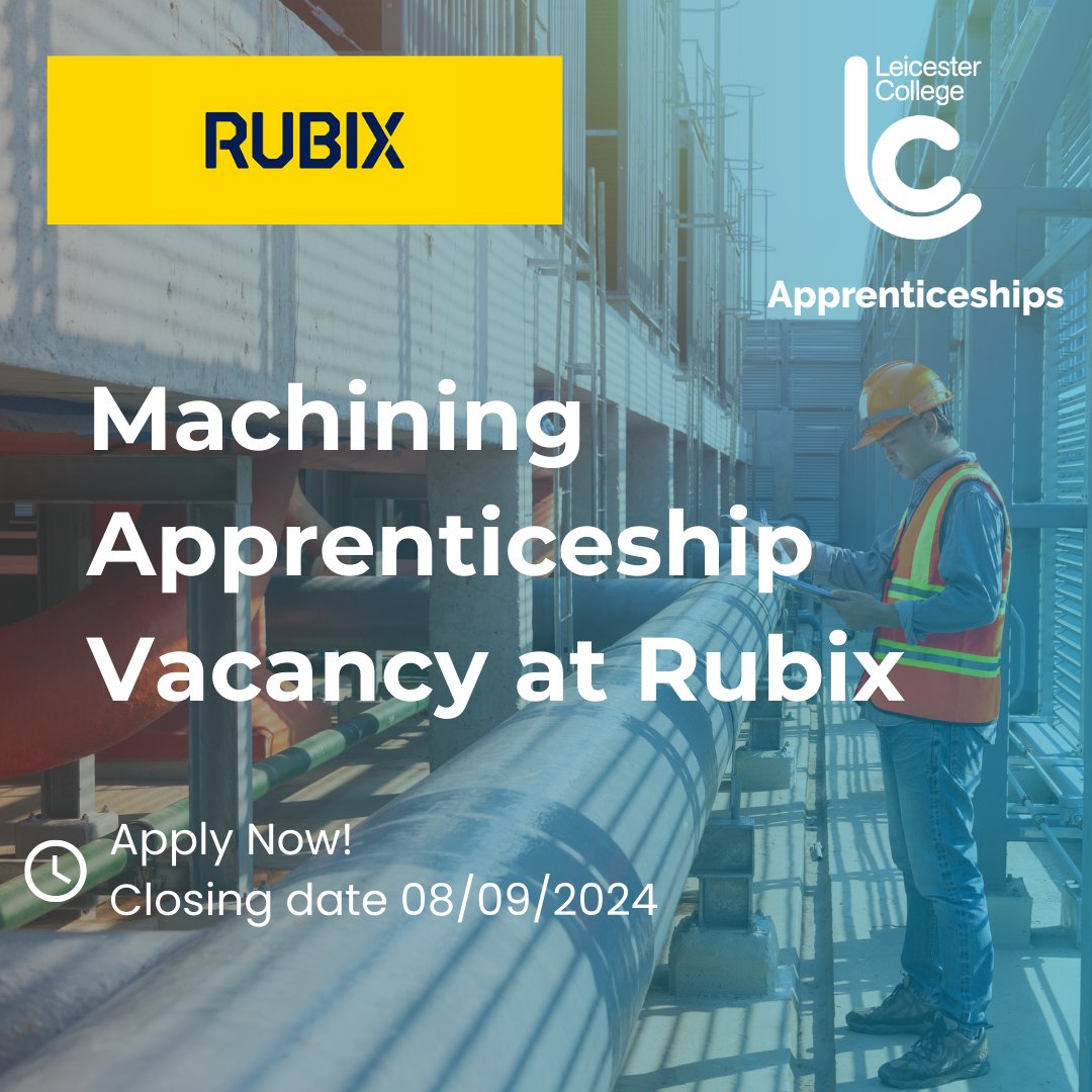 Rubix is offering a fantastic opportunity to become a skilled machining technician apprentice. Gain hands-on experience with cutting-edge technology. Click the link below and apply now to take the first step towards an exciting future in manufacturing!
findapprenticeship.service.gov.uk/apprenticeship…
