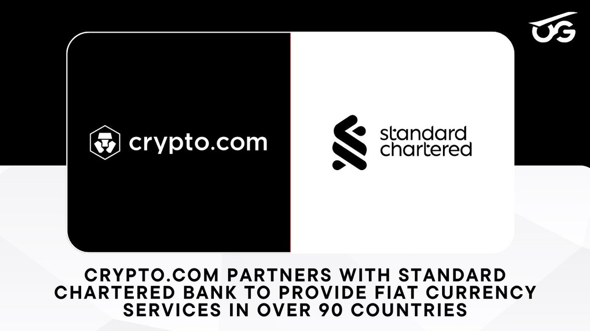 Crypto.com and Standard Chartered Bank Announce Global Partnership 🤝 

This partnership will allow them to provide their services in over 90 countries, for companies and crypto users worldwide 🌏