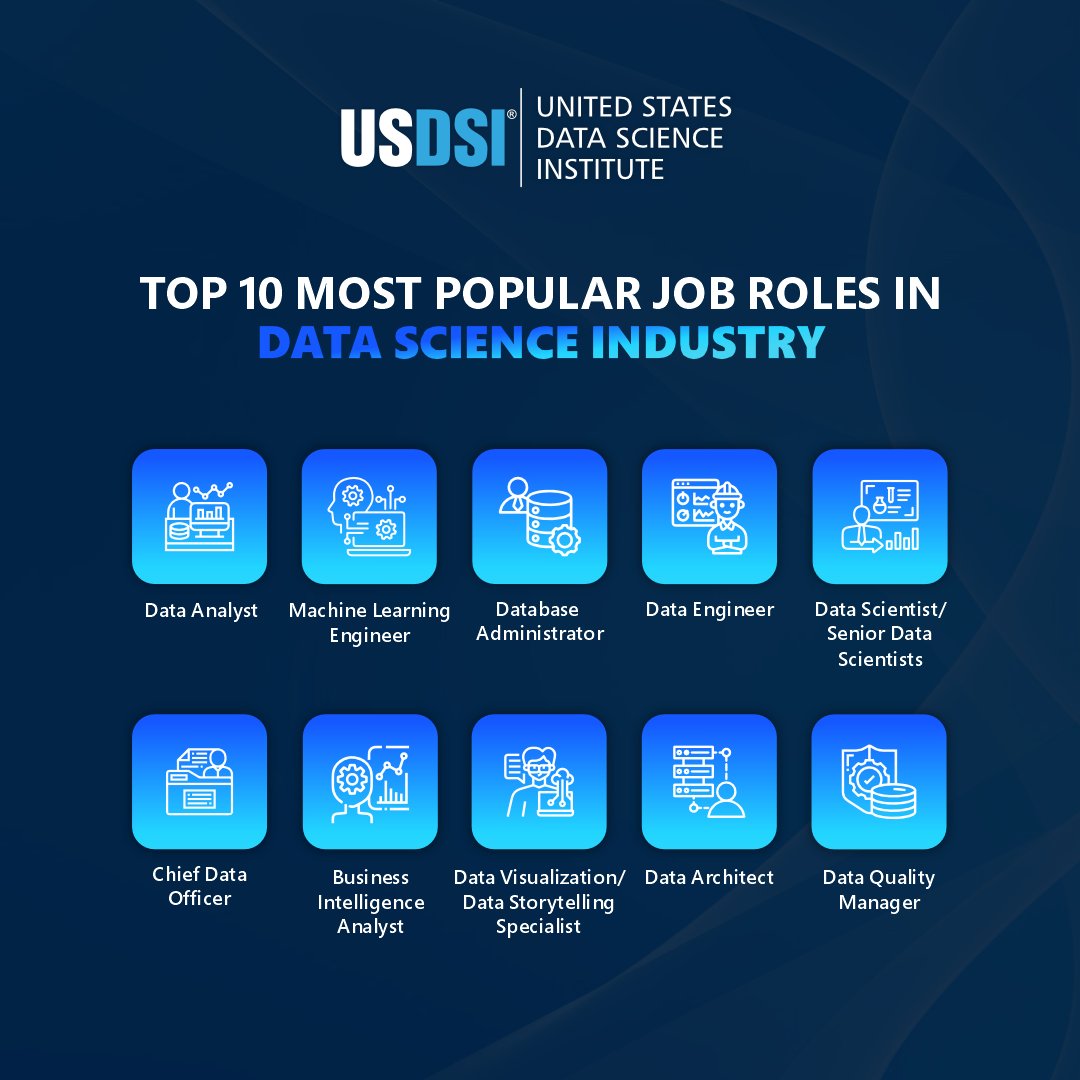 US_DSI's tweet image. Curious about the roles that fuel the #datascience industry? Get an inside look at positions like #DataAnalysts to #ChiefDataOfficers. Learn about the skills required, the impact you can make, and why these roles are pivotal in today&apos;s data-driven world. bit.ly/4g2GrSY