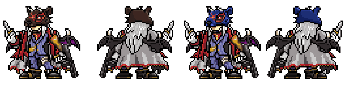 otro_jorch's tweet photo. I'm thinking about specific "shiny" variants that should be done manually since they can't be done modifiying colours in GIMP.
Up until now I've only made Magnamon Black that way...
#Astamon #pixelart #DigimonStoryOlympusXII #fanart #デジモン #fangame #Digimon https://t.co/d4EMto8nwd