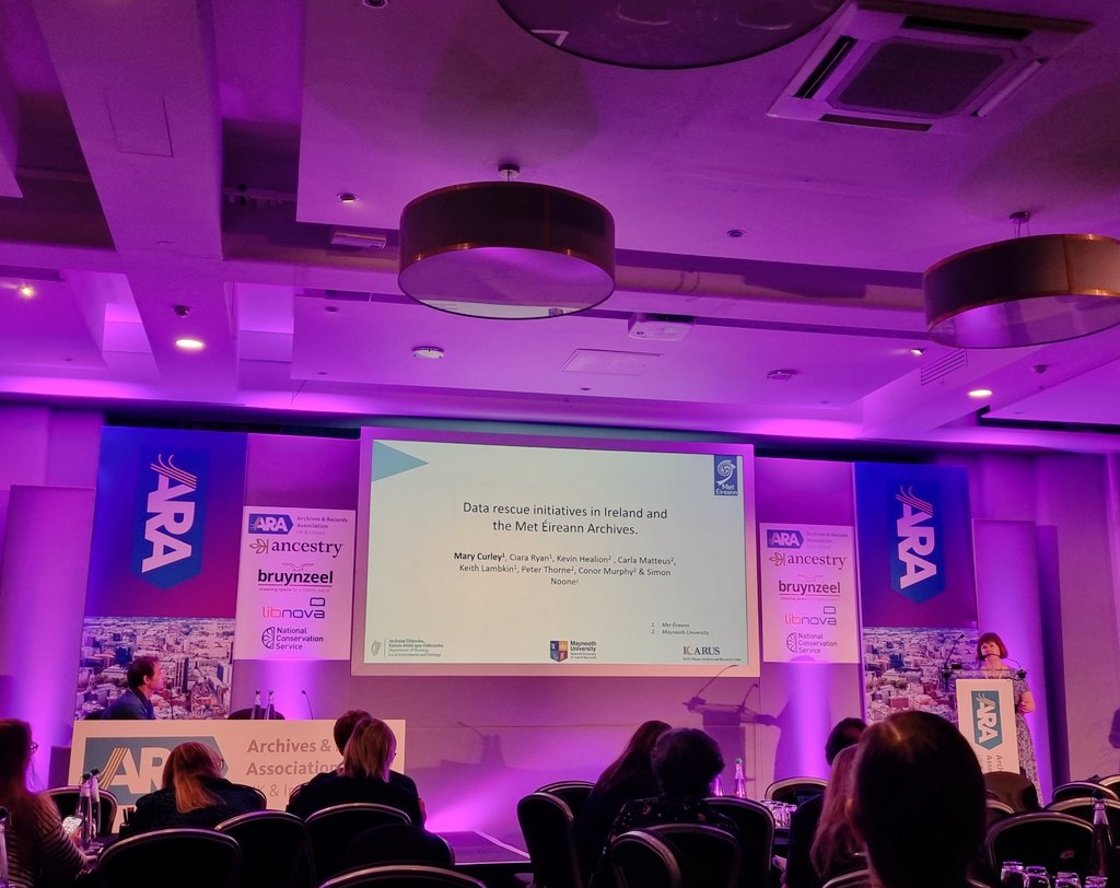 ARAIreland's tweet image. Great talk by Mary Curley on Data rescue initiatives in Ireland and the Met Éireann Archives! 

#ARA2024