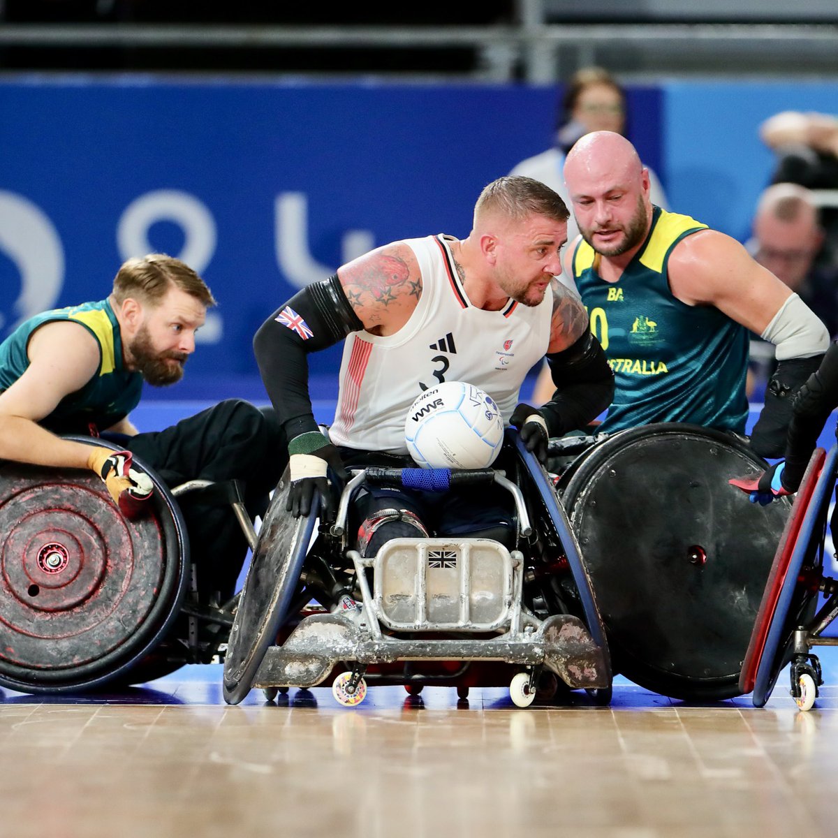 gbwrnews's tweet photo. Action shots from GB’s first game. GB 58 - AUS 55. What a shift the team put in. 😀🙌❤️

ParalympicsGB wheelchair rugby team are in #Paris to take part in the Paralympic Games. The Wheelchair Rugby Games start on the 29th August until the 2nd September 2024 

Watch all GBWR games live on Channel 4 or catch up if you missed it live on Channel4Sport on YouTube. 

Let’s Go GB! 

#RollToParis #WheelchairRugby #DisabilitySport #Paralympian #teamgb #GB #GreatBritain #RoadToParis #Paris24 #paralympic #paralympics #GBWR #paralympicgames #olympics #ipc #paralympian #wheelchair #olympic #adaptiveathlete #olympicgames #AdaptiveSports #WheelchairSports #AdaptiveSport #UKSports #RocketLeague #SportEngland @ww_rugby @ParalympicsGB @C4Paralympics