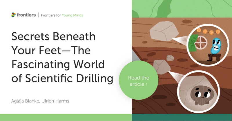 FrontYoungMinds's tweet photo. 🌍 Why do scientists drill into the Earth? To uncover secrets of our planet's history! Drilling can also help us understand and protect our planet and install specific instruments deep in the Earth, to monitor Earth’s movements. ⬇️ #scienceforkids #earthsciences @icdpDrilling
