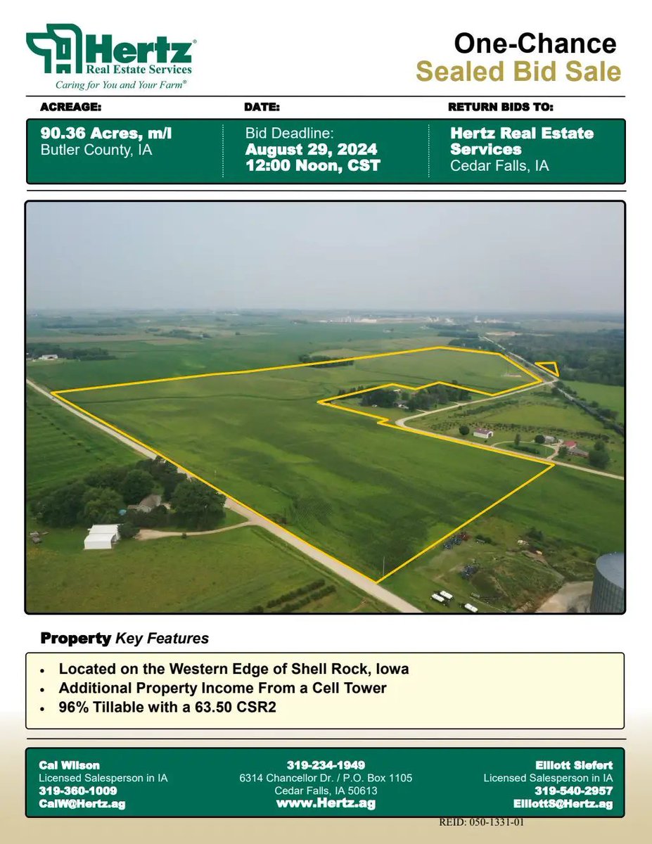 LandHeroHQ's tweet photo. Check out this Butler County land selling today in Butler County! 90.36 acres by Hertz Real Estate.
@theLandTalker https://t.co/f8eG4gCgwt