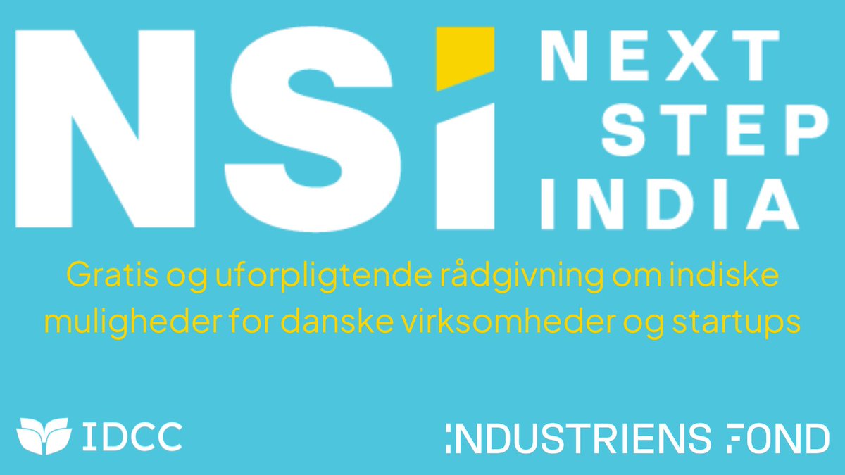 Gratis og uforpligtende rådgivning og sparring til startups og mindre danske virksomheder, der vil afsøge indiske forretningsmuligheder. Få sparring og konkret individuel rådgivning - Meld jer til på www. nextstepindia.dk