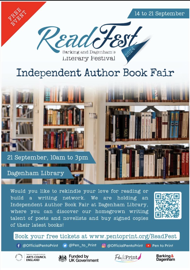 LinenPressBooks's tweet photo. Free Event alert ๐จ
The fantastic Read Fest is taking place between 14/09-21/09 this year.
One of our brilliant authors, Hema Macherla, will be there signing books.
We hope to see many of your smiling faces there โบ๏ธโบ๏ธ
#writingnetwork #festival #writing #writingadvice https://t.co/pQ5RoubiQk