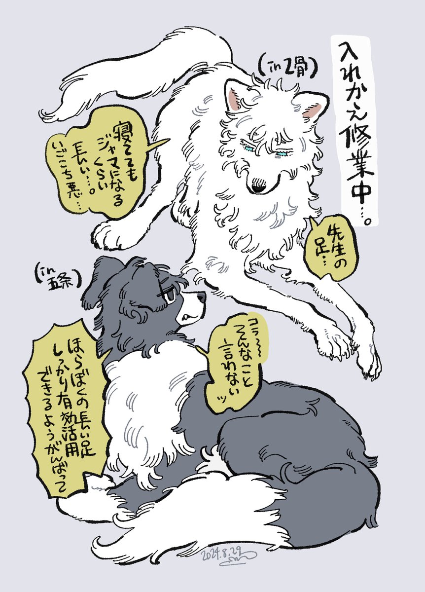 マシュマロからリクエストあった乙+悟です(獣化) 