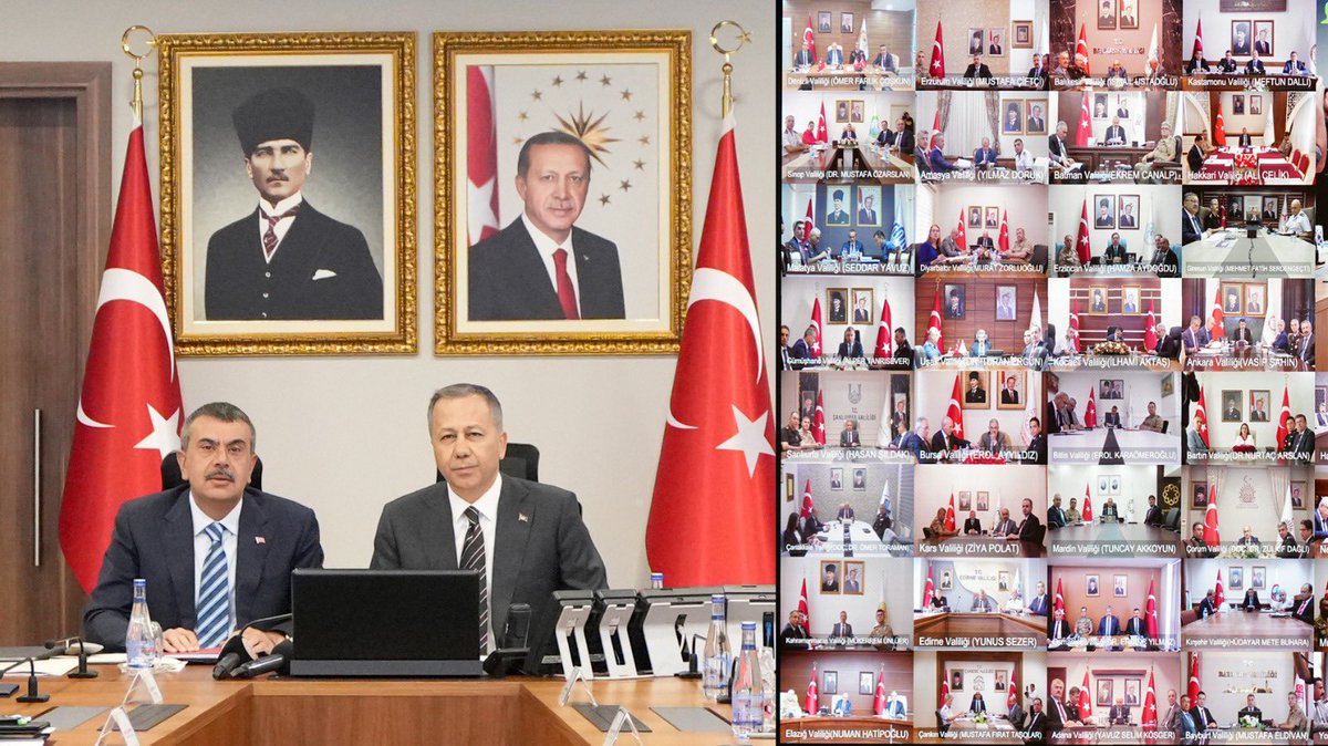 📍Ankara/ İçişleri Bakanlığı

İçişleri Bakanımız Sayın Ali Yerlikaya ile birlikte 81 il valimiz, il millî eğitim müdürümüz, jandarma ve il emniyet müdürlerimizle çevrim içi toplantı gerçekleştirdik.

Yeni dönemde eğitim alanında yapacağımız farklı çalışmalara ve eğitim-öğretim