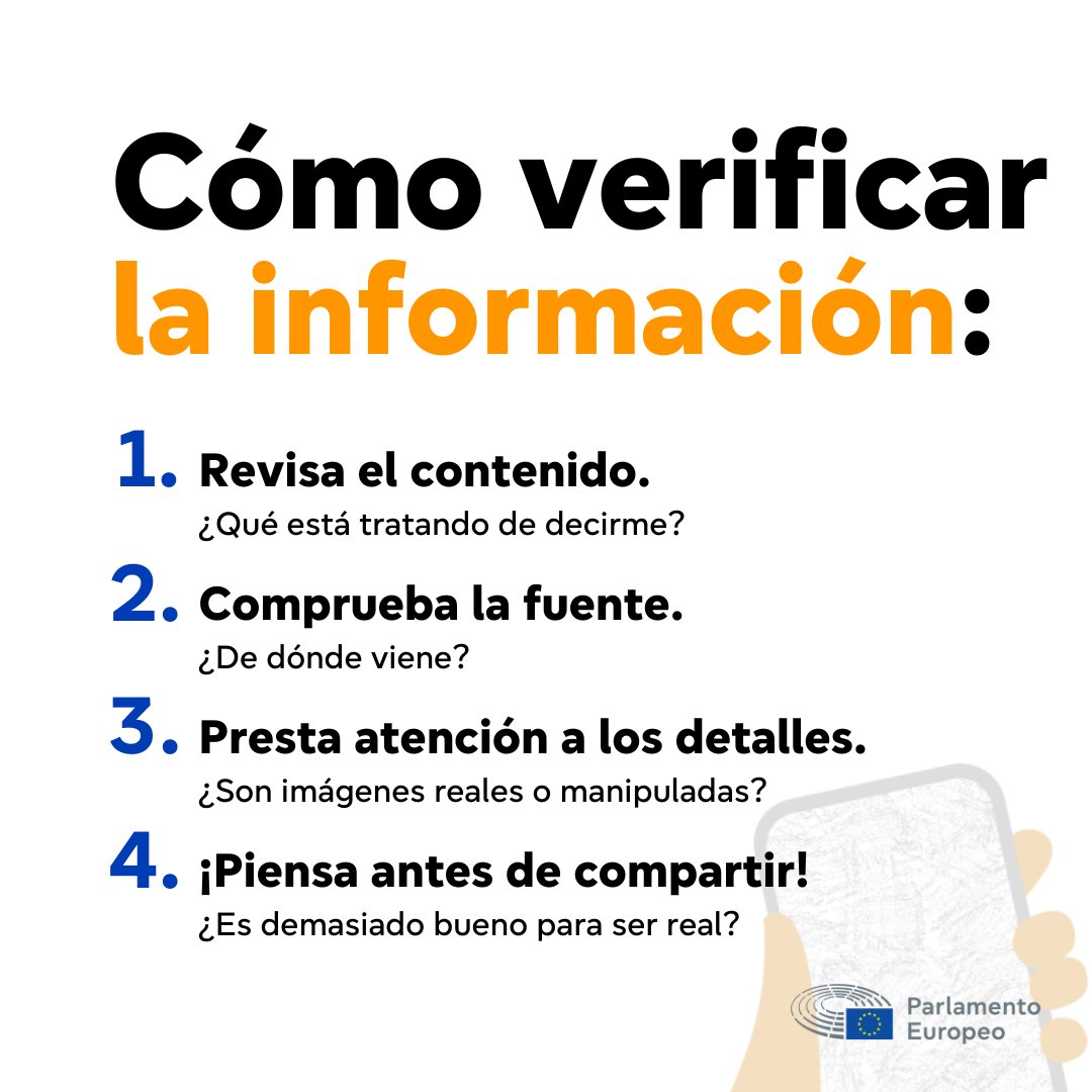 ⚠️No te dejes engañar: sigue esta breve guía de 4 pasos y verifica la información que consumes 👇